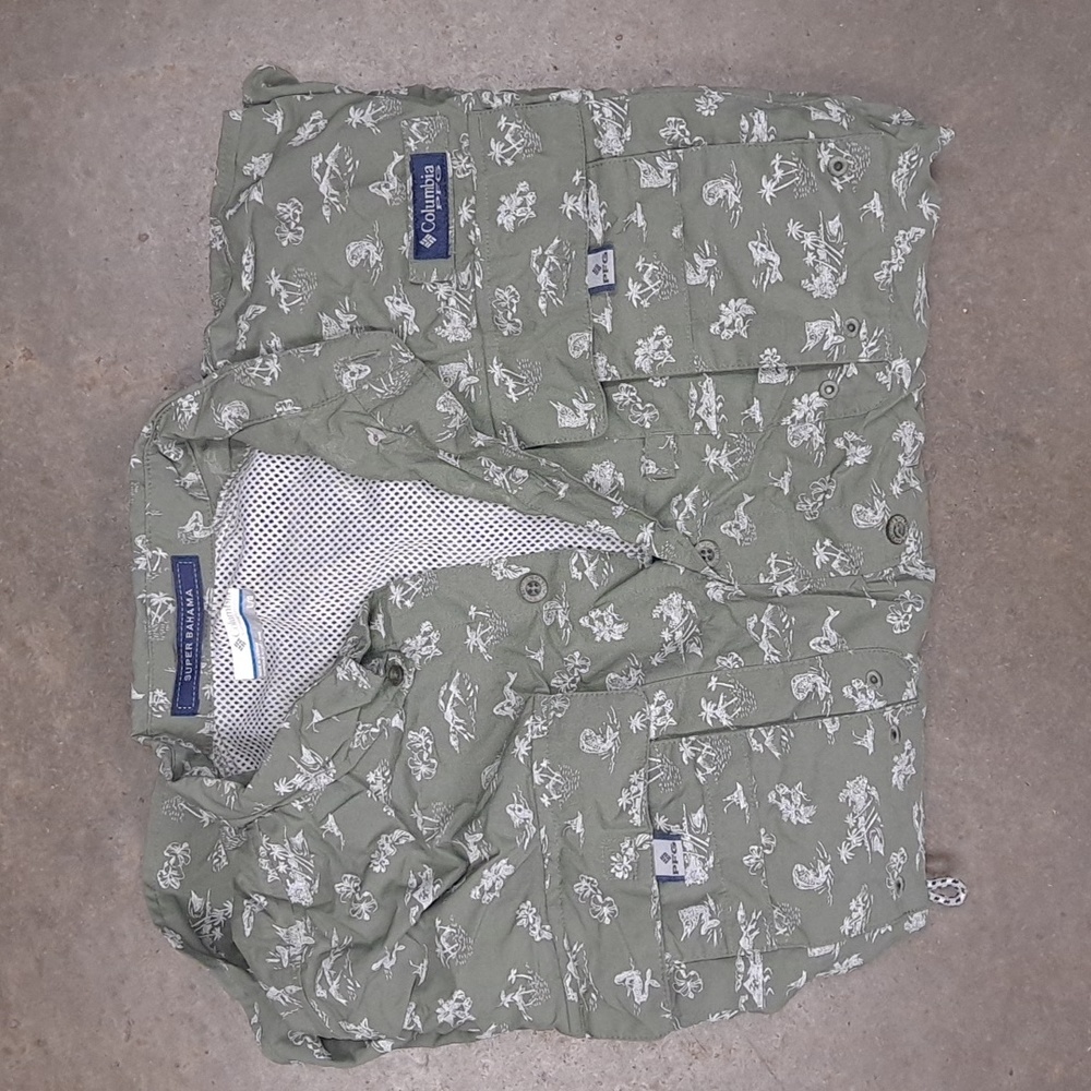 Large Columbia Fishing Shirt Performance Fishing Gear